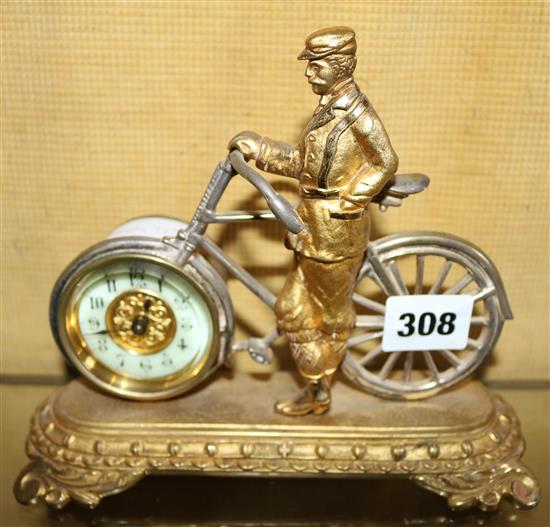 Novelty bicycle figurative clock